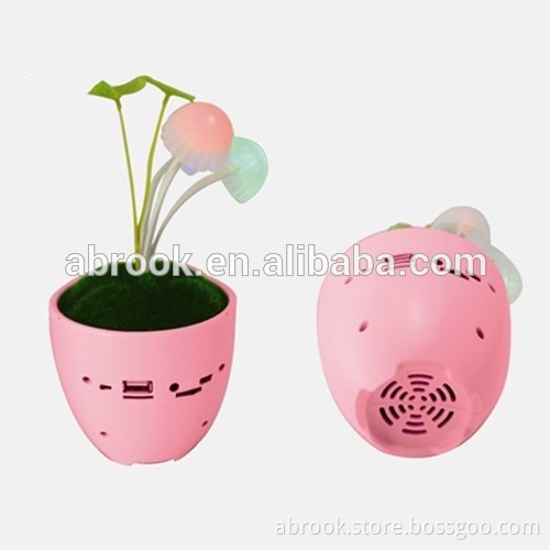 New product usb mini flowerpot speaker led